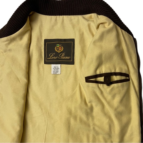 Loro Piana Men’s Brown Vest Size L  Pockets Warm Full Zip Cashmere - Picture 5 of 11